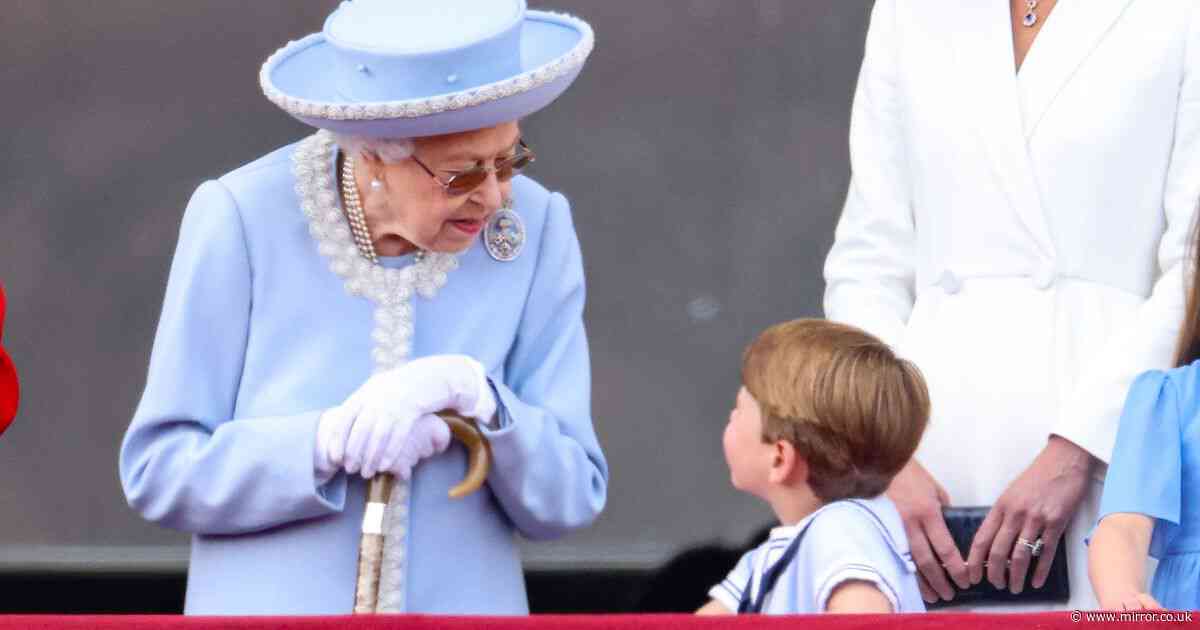 Queen Elizabeth's adorable exchange with Prince Louis caught on camera in Trooping the Colour moment