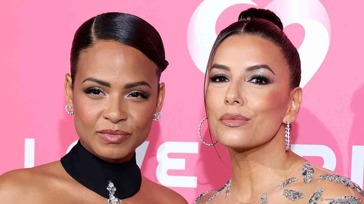 Eva Longoria is sheer perfection in see-through sparkling gown as she joins glamorous Christina Milian at the 10th Global Gift Gala in Cannes