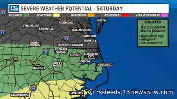 Outer Banks under isolated risk of severe weather Saturday. Here's the latest.