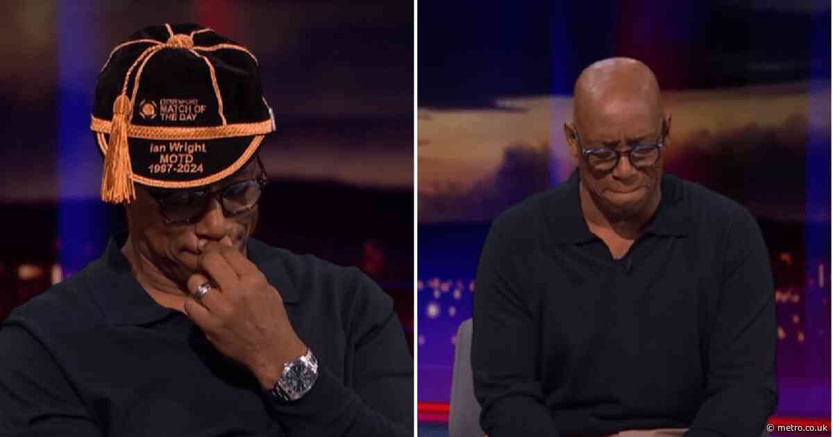 Ian Wright tears up as he makes last-ever Match of the Day appearance