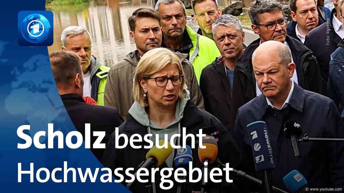Scholz besucht Hochwassergebiet – Lage im Saarland entspannt sich langsam
