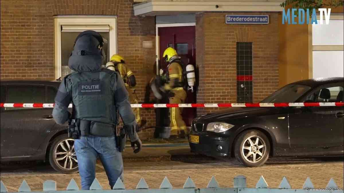 Hulpdiensten groot opgeschaald en arrestatieteam ingezet om verwarde man Brederodestraat Rotterdam