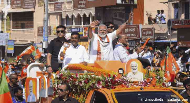 Lok Sabha polls: PM Modi holds mega roadshow in Puri, Sambit Patra by his side