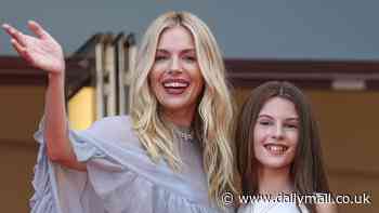 Sienna Miller's lookalike daughter Marlowe, 11, makes her first ever red carpet appearance - as actress, 42, dazzles in sheer gown as she brings boyfriend Oli Green, 27, to Horizon: An American Saga premiere at Cannes Film Festival 