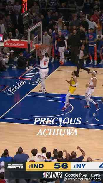 Josh Hart defense to Precious Achiuwa SLAM‼️ #knicks #shorts #nbaplayoffs #steal #dunk #jam