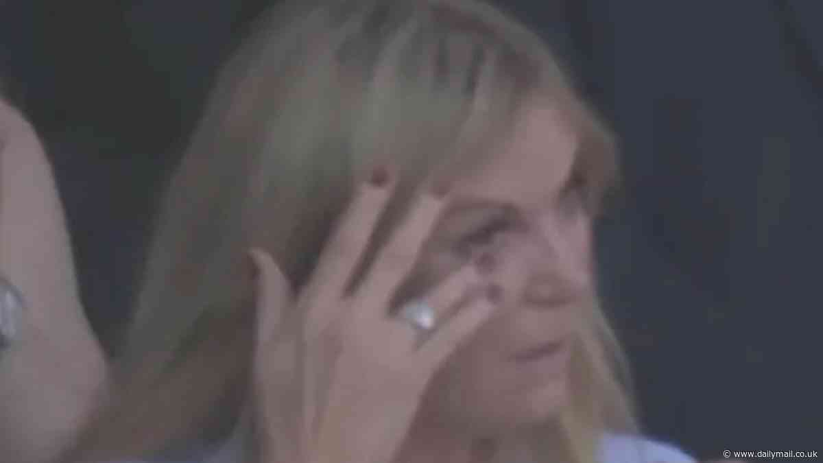 Moment Jurgen Klopp's wife Ulla wipes away tears as Liverpool's departing manager makes emotional final speech to fans