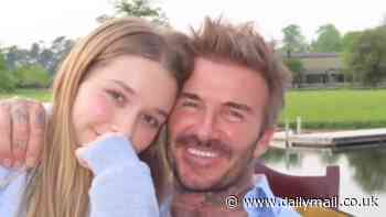 David Beckham poses for sweet snap with daughter Harper, 12, as he enjoys wholesome family weekend with wife Victoria and parents Ted and Sandra