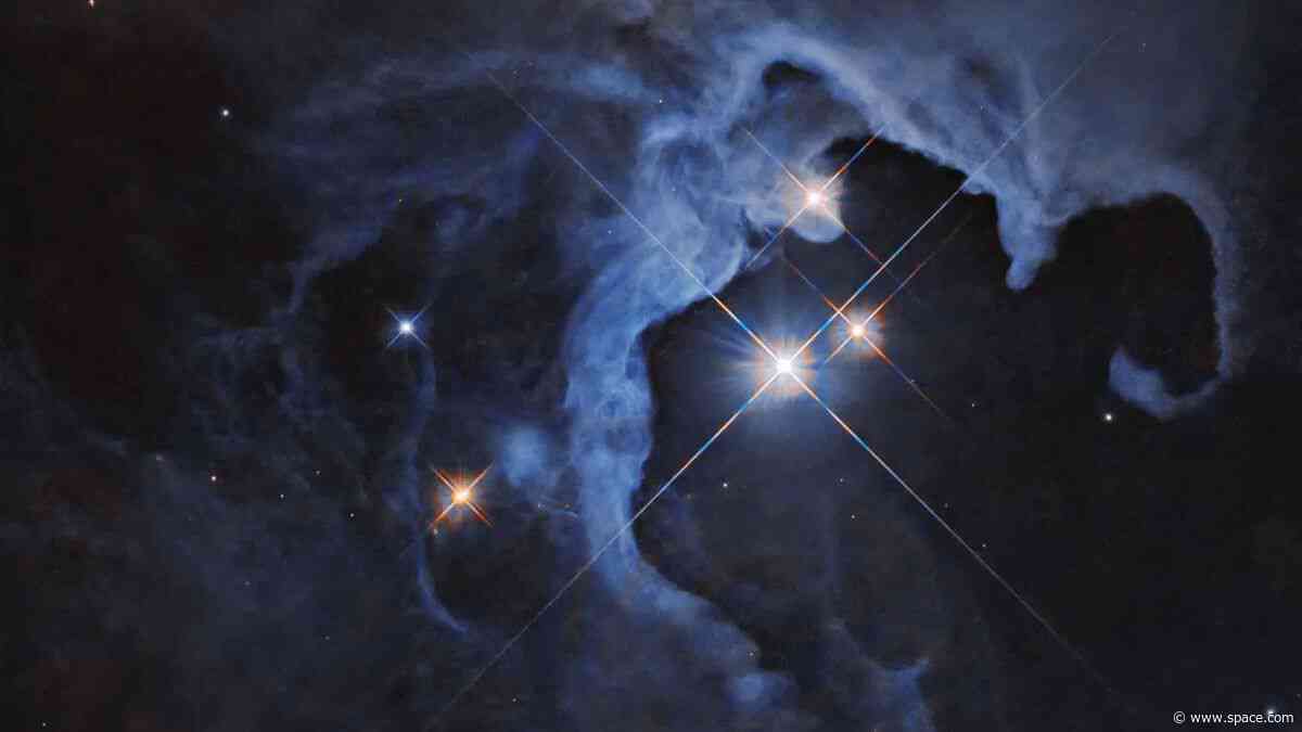 Enchanting new Hubble Telescope image reveals an infant star's sparkle