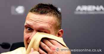 Oleksandr Usyk breaks down in tears during press conference after family tragedy