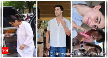 Saif- Kareena and Ranbir step out in white to vote