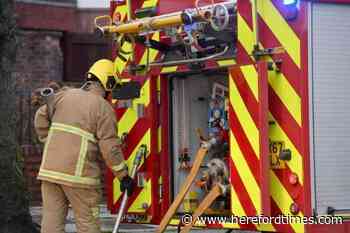 Fire crews called to fire in garage in Ross-on-Wye
