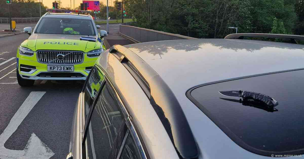 Police pulled over a middle-lane hogger - but find a lot more than they bargained for