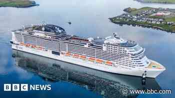 Largest cruise ship to visit Lerwick enters port