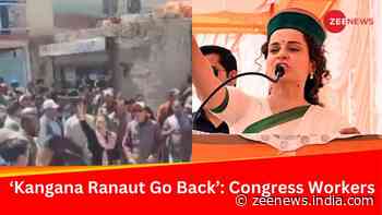 Video: `Kangana Ranaut Go Back`: Congress Workers Show Black Flags To BJP`s Mandi Candidate