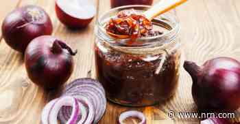 A sweet and savory condiment, onion jam
