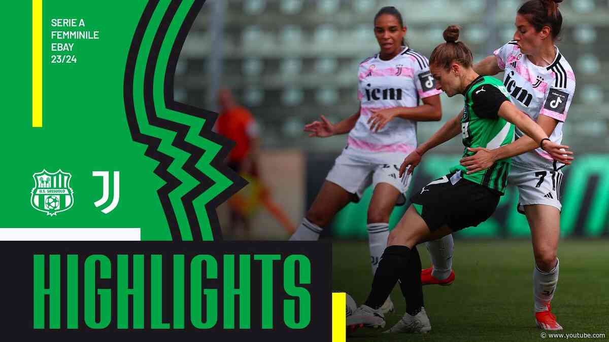 Serie A femminile 23/24 | Sassuolo-Juventus 2-3 | Highlights 23-24