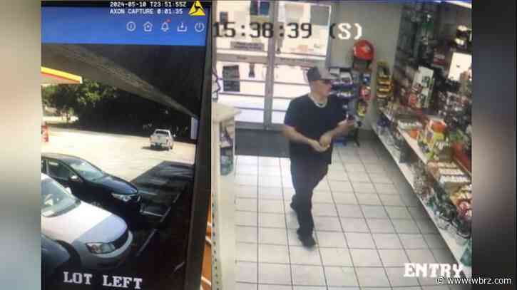 Central Police searching for man who damaged gas station with truck, drove off
