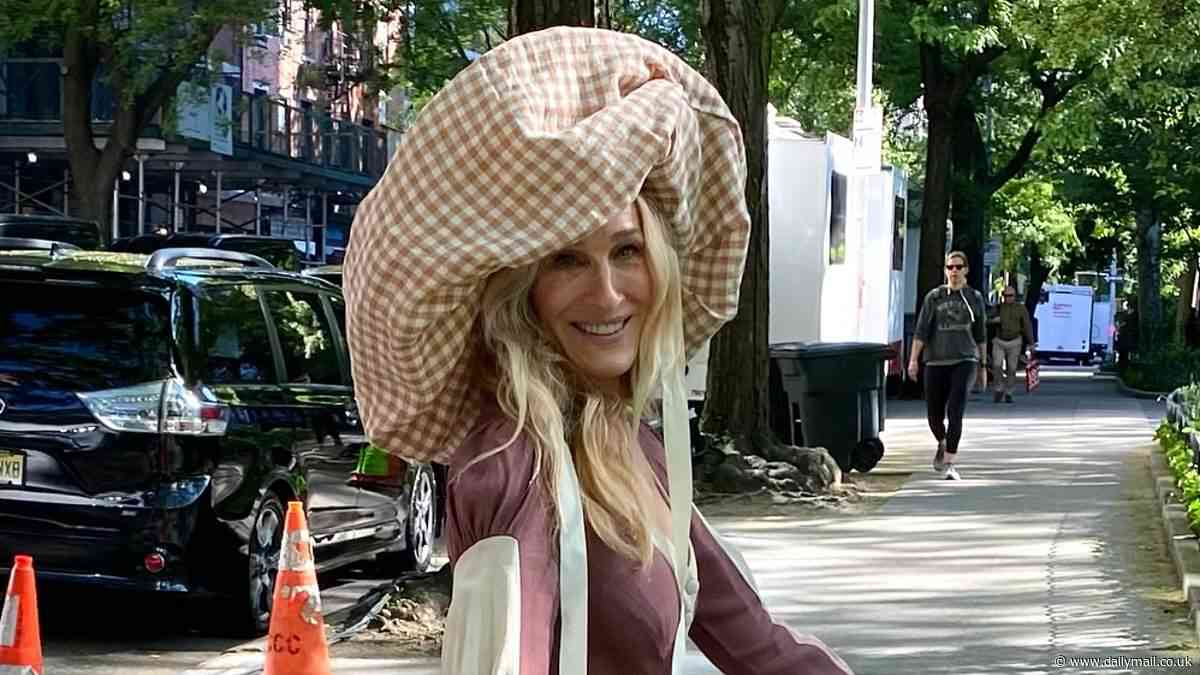 Sarah Jessica Parker divides opinion with enormous hat on set of And Just Like That - as fans miss Sex and the City costume designer Patricia Field