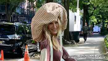 Sarah Jessica Parker divides opinion with enormous hat on set of And Just Like That - as fans miss Sex and the City costume designer Patricia Field