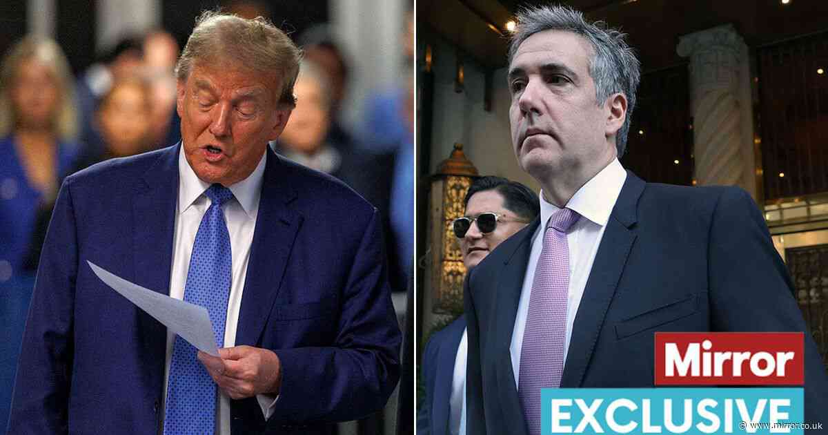 Michael Cohen tries to make himself 'invisible' as Donald Trump plays 'Shakespearian actor' outside court