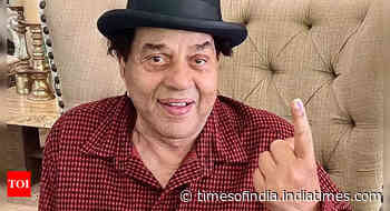 Dharmendra gets angry after casting his vote