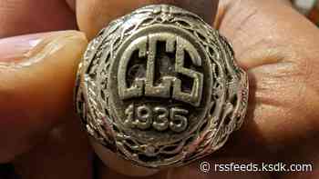 Someone, somewhere is looking for a 1935 ring: Found at East St. Louis gas station