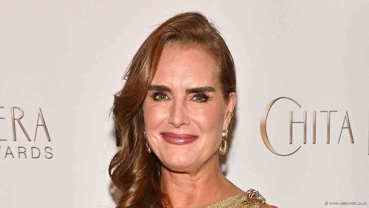 Brooke Shields glistens in gold toga gown while Kristin Chenoweth turns heads in chic jumpsuit with baby blue ruffles at 2024 Chita Rivera Awards