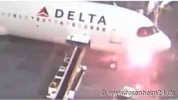 Evakuierung, Panik und Verletzte: Delta-Airbus fängt am Gate plötzlich Feuer