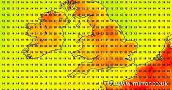 UK weather maps turn red as blistering 27C French plume sends temperatures skyrocketing