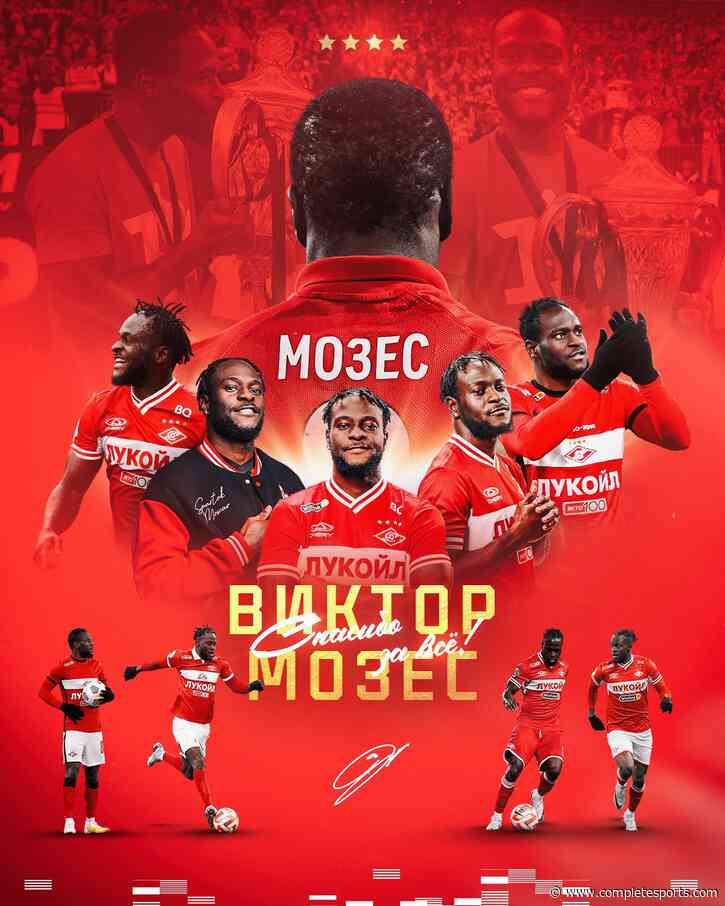 Spartak Moscow Announce Victor Moses Departure