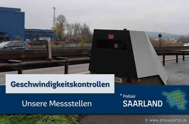 POL-SL: Geschwindigkeitskontrollen im Saarland / Ankündigung der Kontrollörtlichkeiten und -zeiten, 22. KW 2024
