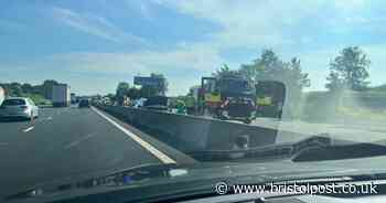 M5 crash: Three injured after multi-vehicle collision closes motorway