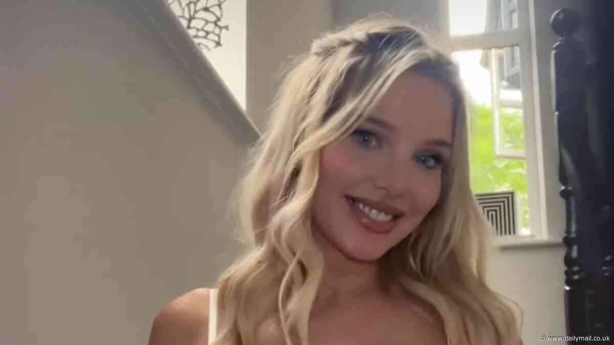 Helen Flanagan showcases her incredible figure in white crop top and underwear in sizzling clip