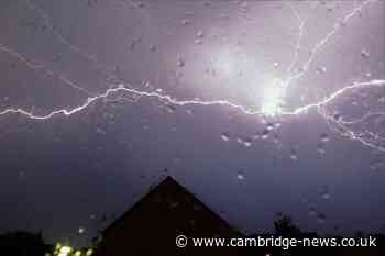 Met Office issues yellow thunderstorm warning for whole of Cambridgeshire