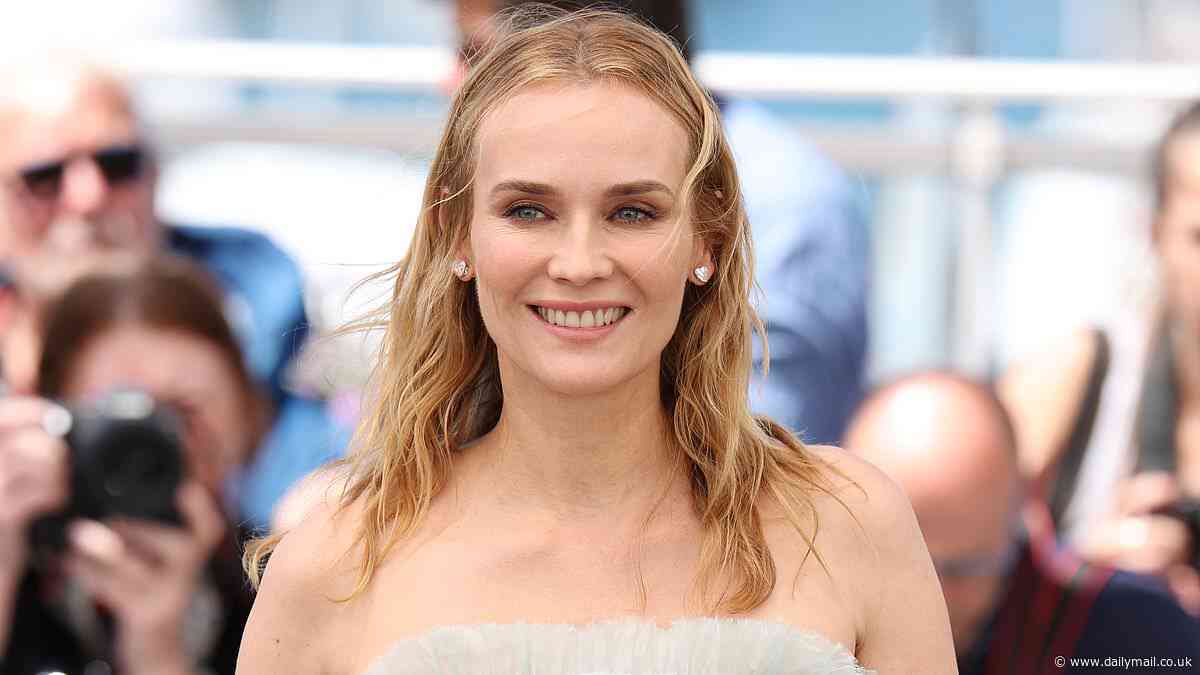 Diane Kruger wows in a stunning strapless pleated midi dress as she attends The Shrouds photocall at Cannes Film Festival