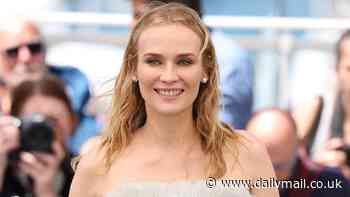 Diane Kruger wows in a stunning strapless pleated midi dress as she attends The Shrouds photocall at Cannes Film Festival