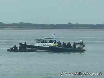 Police activity seen in the water near Calshot