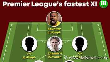 Tottenham star is the FASTEST player in the Premier League at 23.23mp/h, while a Man United youngster is the quickest forward... but which England favourite misses out as stats boffins reveal the season's 'top speed XI'?