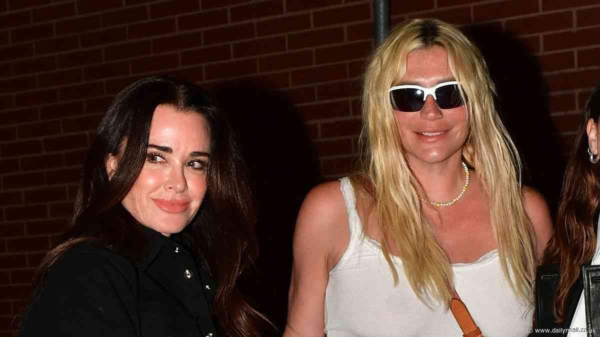 Kyle Richards and Kesha enjoy a night out in Los Angeles... after the reality star confirmed she will return to Real Housewives Of Beverly Hills next season