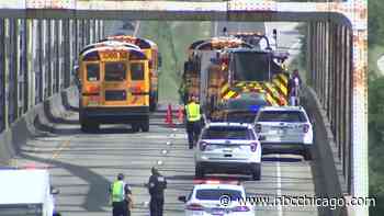 11 students hospitalized after multiple school buses involved in interstate crash in Chicago suburb