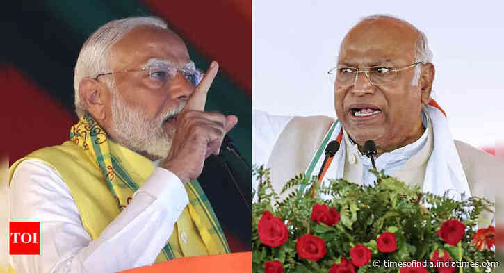 PM Modi calls INDIA bloc 'congregation of scamsters'; Kharge hits back with 'jhoothon ka sardar' attack