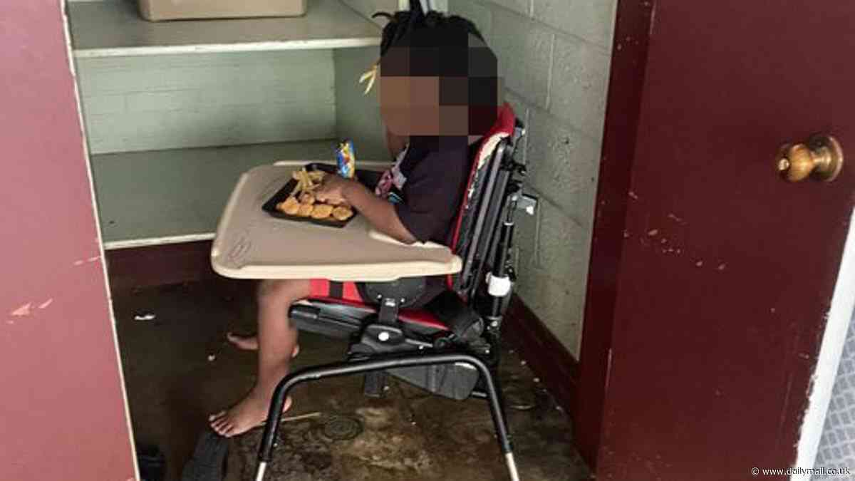 Non-verbal autistic boy, 6, is placed in restraint chair and put in darkened North Carolina school closet for 'timeout', with teacher and assistant suspended over incident