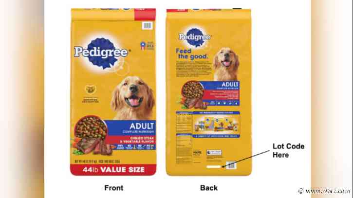 Pedigree recalling 315 bags of dog food for potential loose metal in bag