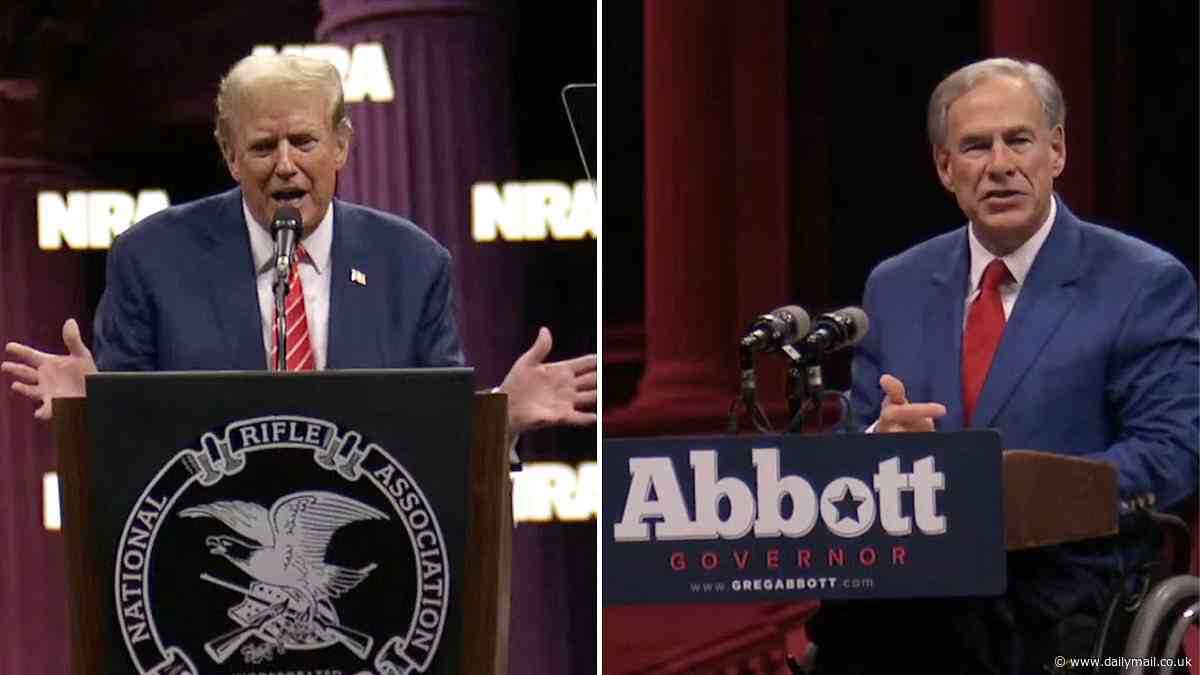 Trump says he wants to 'live and retire' in Texas as former president touts love affair with Lone Star State during NRA convention in Dallas