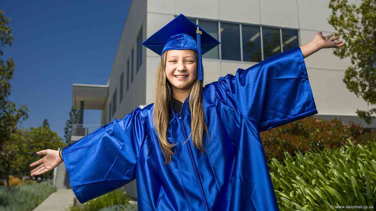 Girl aged 11 becomes college graduate - beating local record set by brother who's now applying for his doctorate aged 12