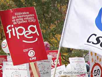 CSQ-affiliated daycare workers approve 'progressive strike' mandate