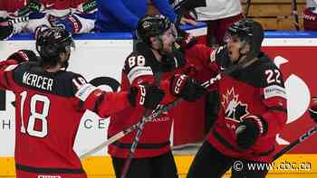 Cozens OT goal lifts Canada to top spot in group play at men's hockey worlds