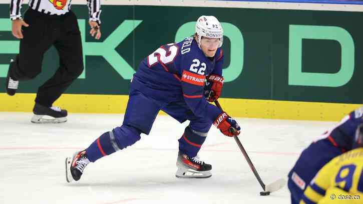 Cole Caufield: four points in his match of the day at the World Championship