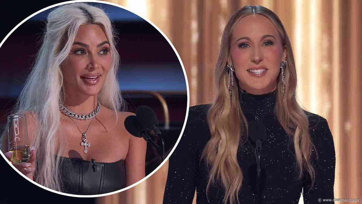 Kim Kardashian was booed at Tom Brady's roast because of 'one drunk man' and NOT because Taylor Swift's fans were in the audience says Nikki Glaser
