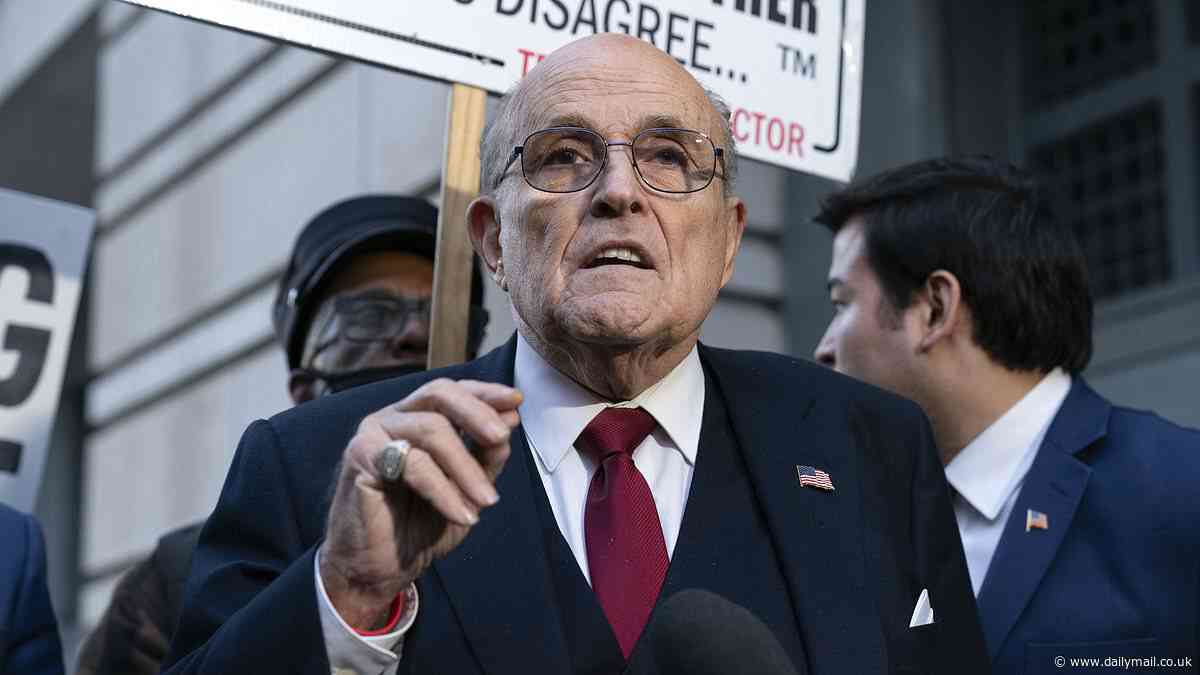 Judge threatens to MUTE Rudy Giuliani as he rants about Trump and leaves his mic on during chaotic Arizona court hearing: Pleads not guilty as MAGA ally poses for mugshot